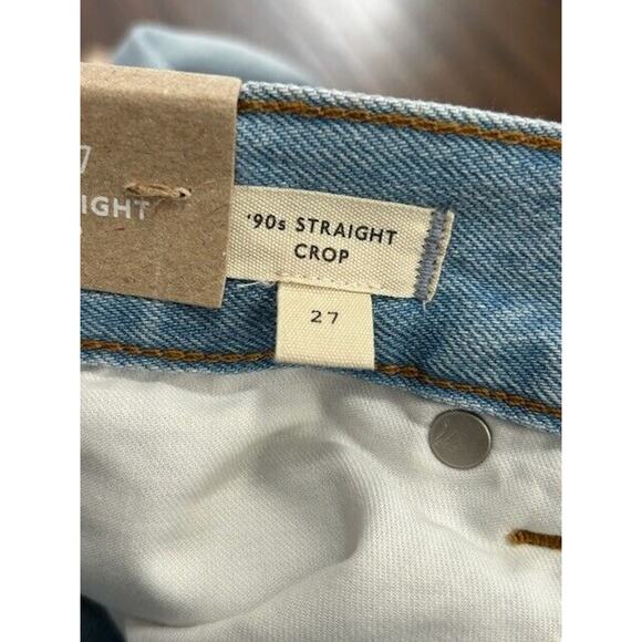 NWT Madewell Womens The '90s Straight Crop Jeans Distressed Denim Blue Size 27 - Picture 5 of 10